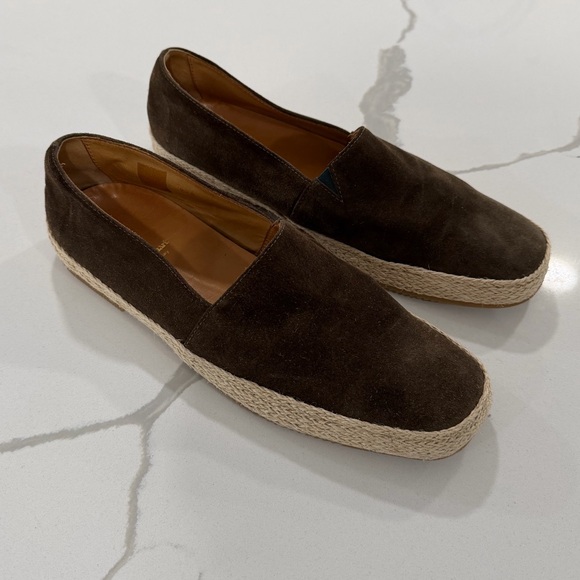 Paul Stuart Other - Paul Stuart brown dark olive suede slip ons